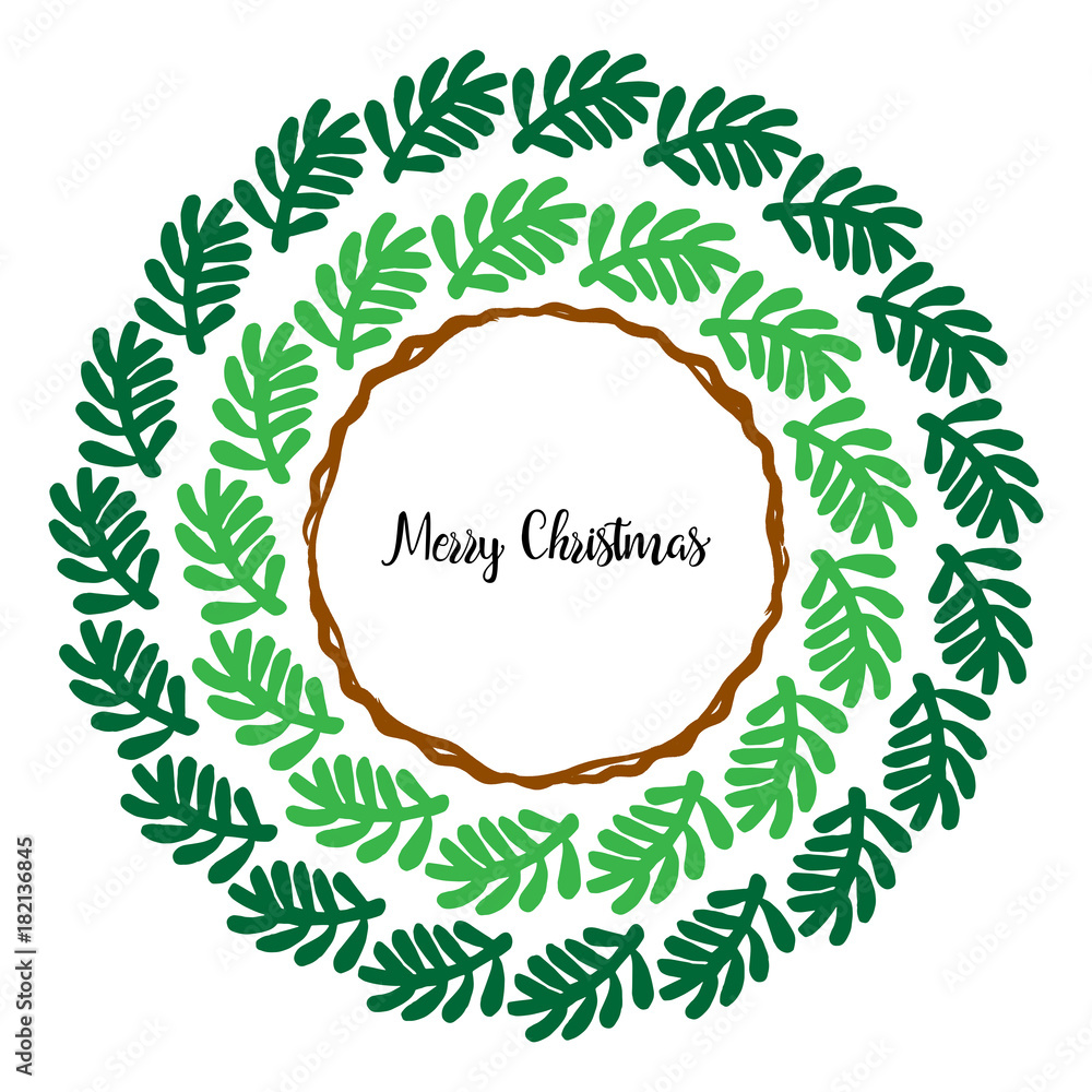 Merry Christmas greeting wreath Merry Christmas greeting wreath