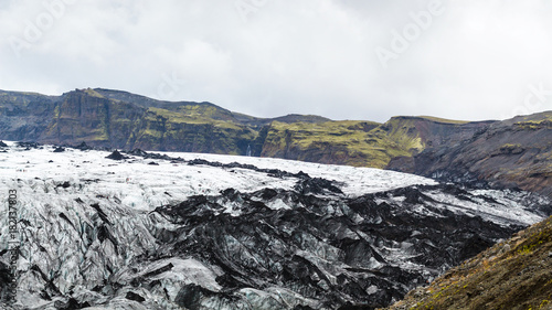 surface of Solheimajokull glacier in Iceland