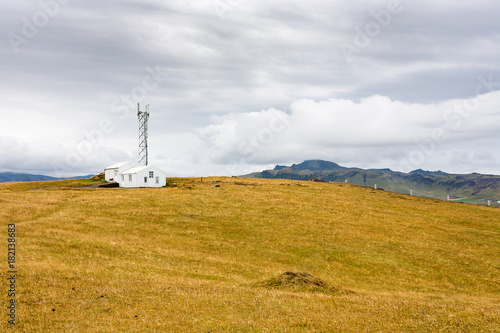 antenna station on Dyrholaey peninsula in Iceland