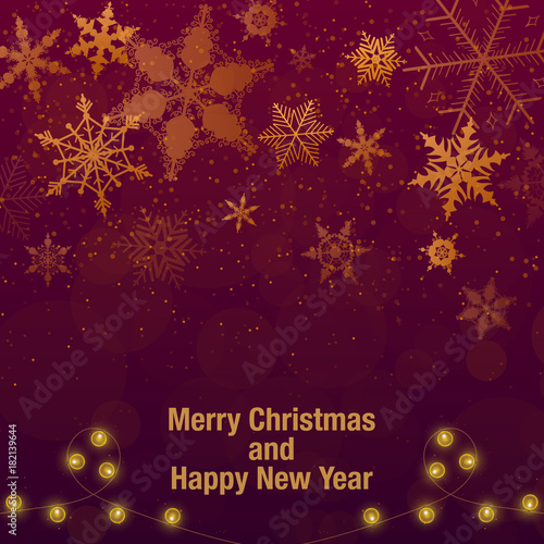 Εκτύπωση καμβά Christmas and New Year background