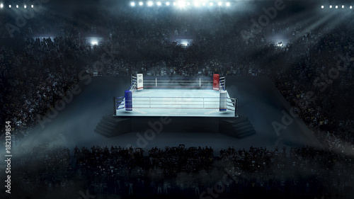 Boxing arena with stadium light © masisyan