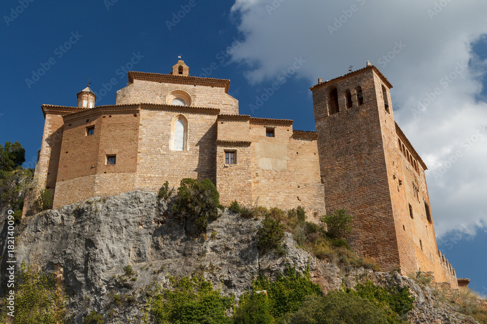 Fortifications of medieval monastery in Alquezar, Spain