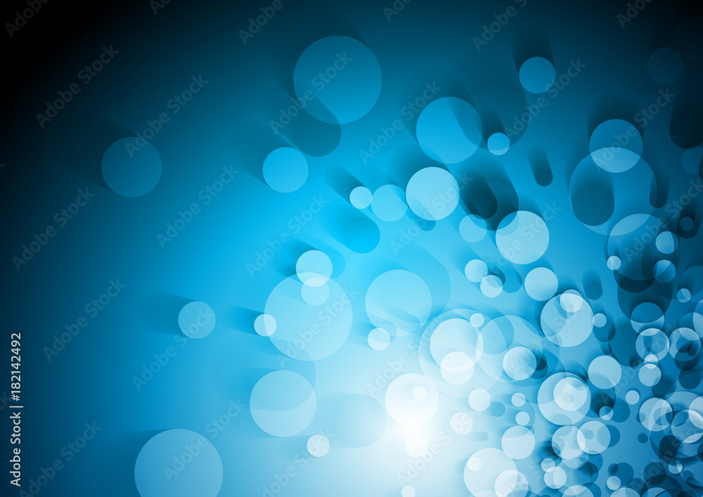 Abstract blue shiny circles concept background Abstract blue shiny circles concept background