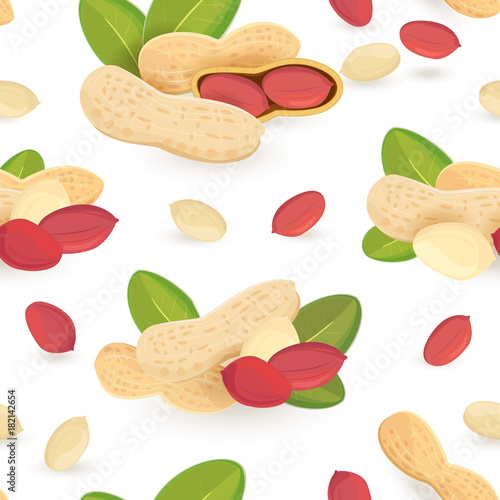 seamless background with groups of peanuts for your design