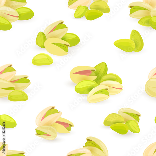 seamless texture with groups of pistachios for your design