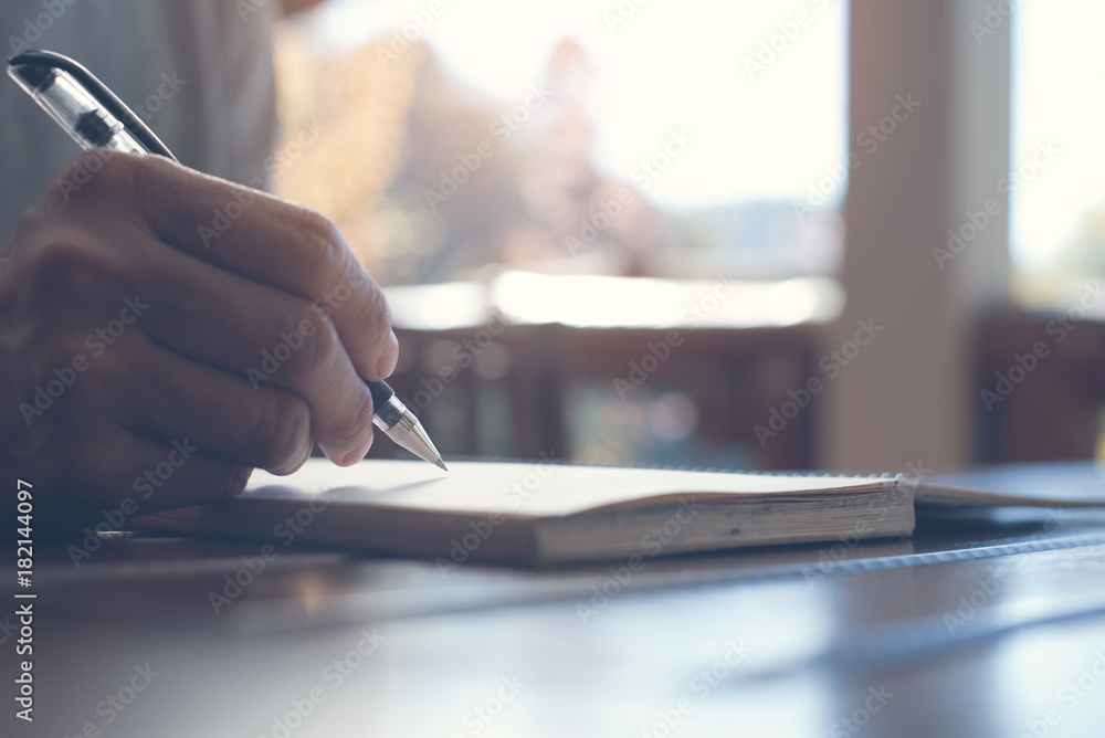 Obraz premium Man writing