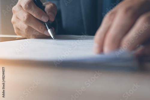 Businessman signing contract