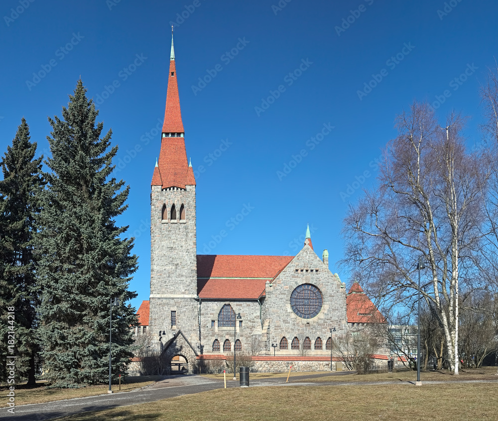 Tampere Cathedral in the National Romantic style, Finland. It was built between 1902 and 1907.