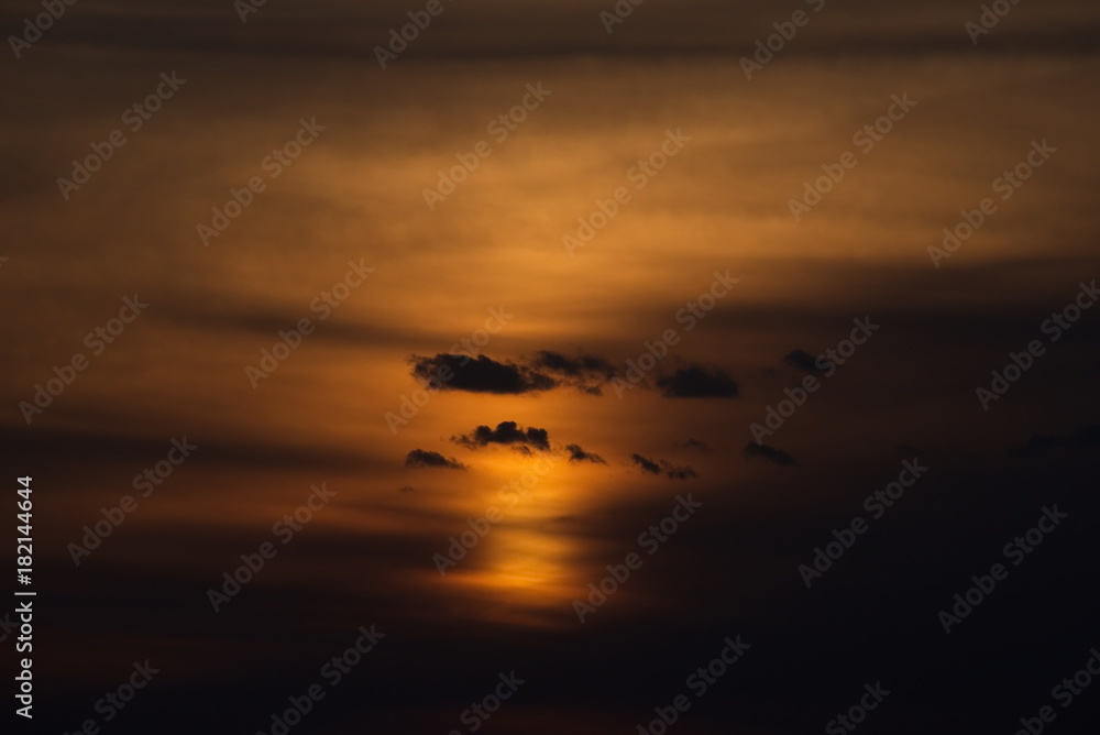 Obraz premium Russia. Sunset in Western Siberia