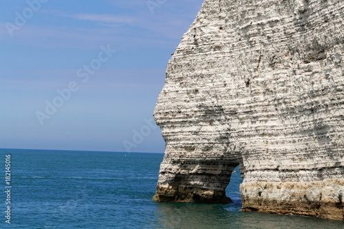 The coast at the Aval cliffs of Etretat photo