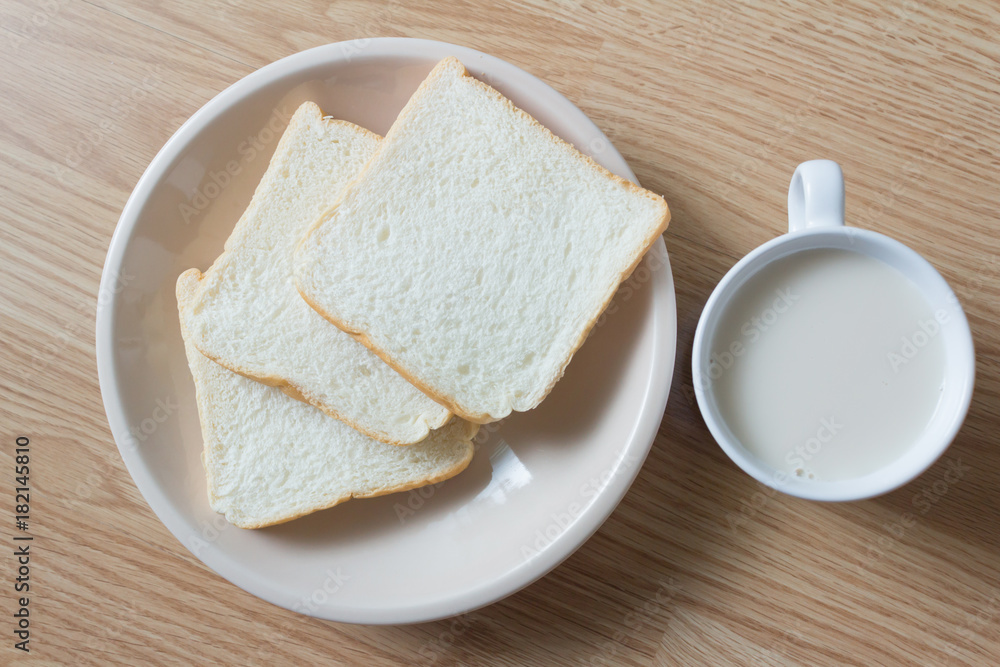 Soymilk and bread Soymilk and bread
