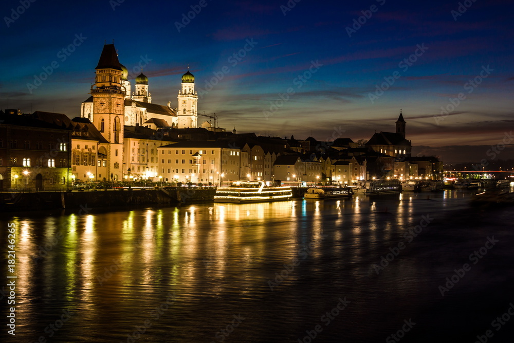 Night Passau. Bavaria, Germany.