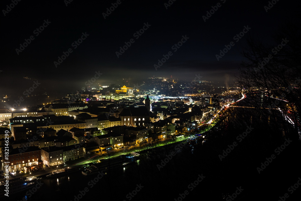 Night Passau. Bavaria, Germany.
