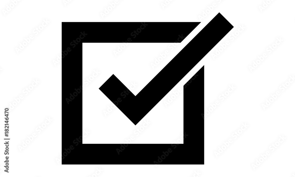Tick sign Icon. Vector illustration Isolated on white. Tick sign Icon. Vector illustration Isolated on white.