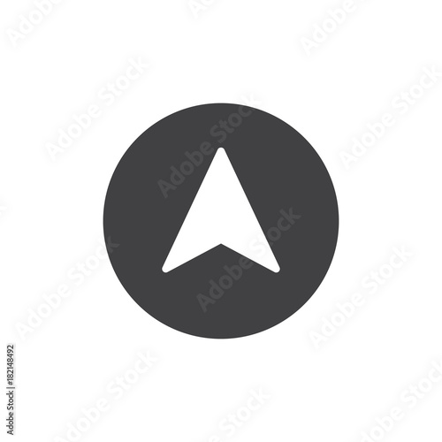 Free Download Navigation arrow icon vector, filled flat sign, solid pictogram isolated on white. Cursor symbol, logo illustration. - GFXLoad
