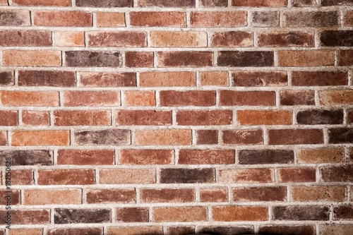 Red brick wall background, grunge style pattern