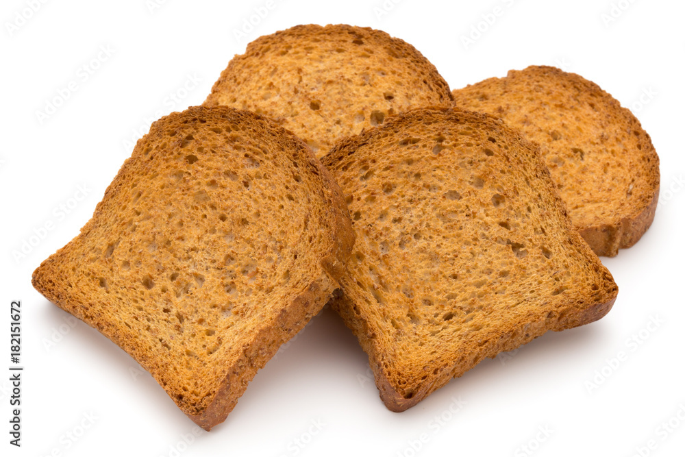 Sliced Toast Bread isolated on white background, top view. Sliced Toast Bread isolated on white background, top view.