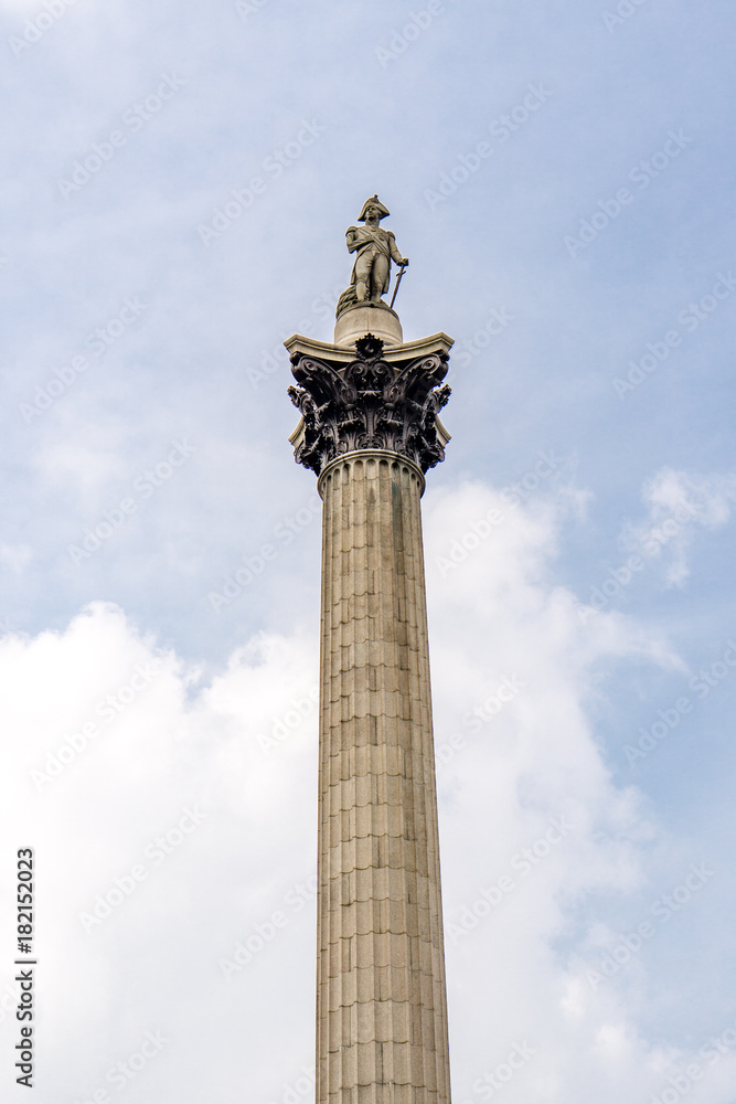Nelson's Column is a monument in Trafalgar Square in central London built to commemorate Admiral Horatio Nelson, who died at the Battle of Trafalgar in 1805. 