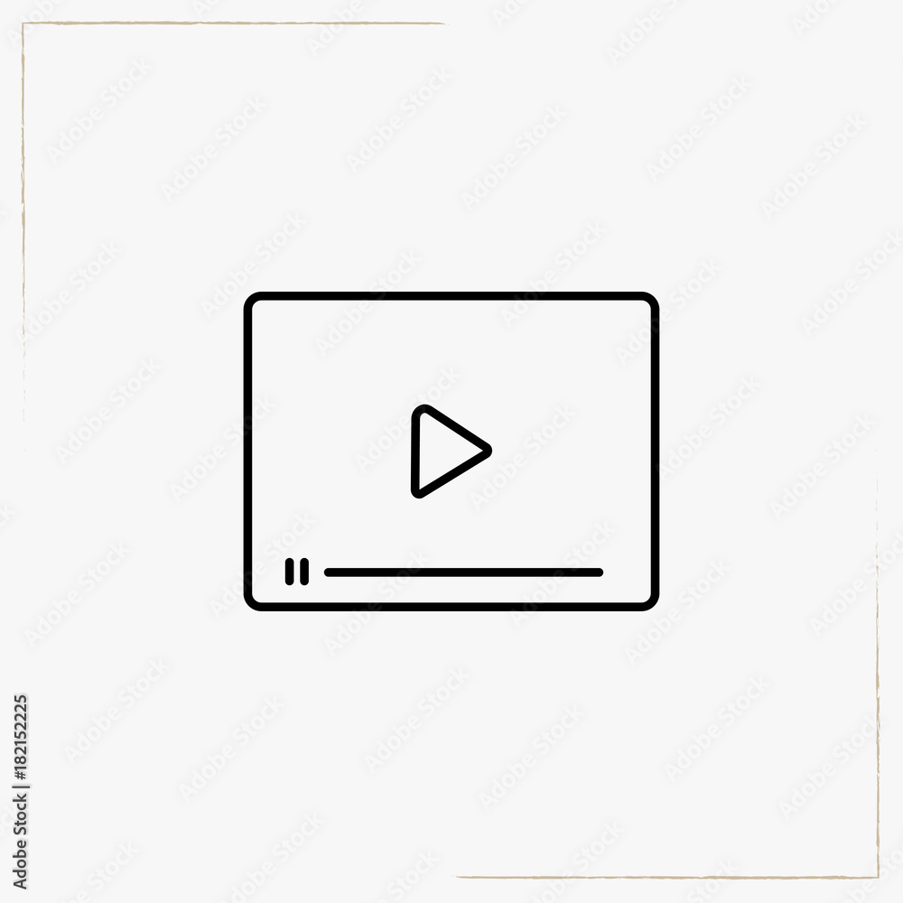 video play line icon video play line icon