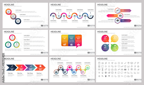 Modern Elements of infographics for presentations templates