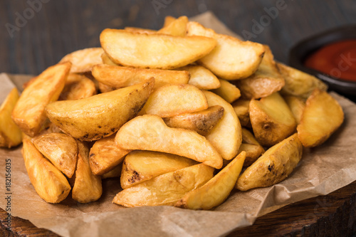 Roasted potato wedges