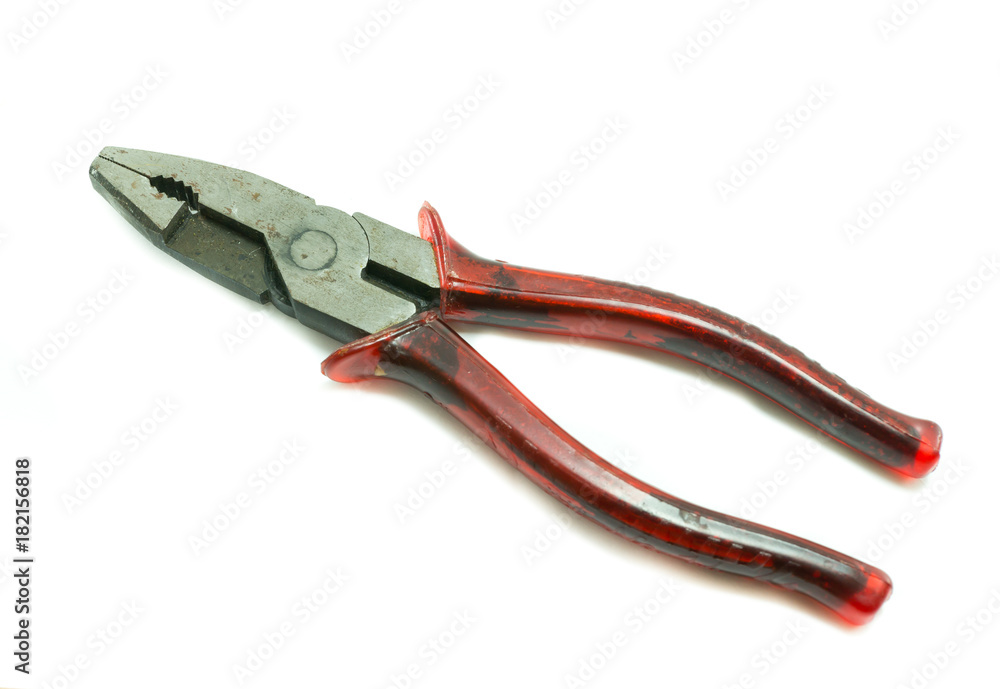 Pliers on white background Pliers on white background