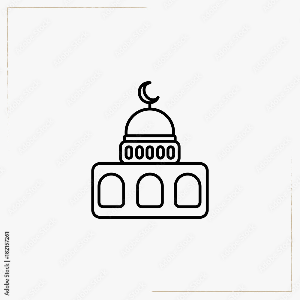 mosque line icon mosque line icon