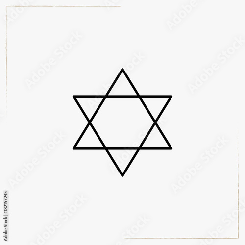 star of david line icon