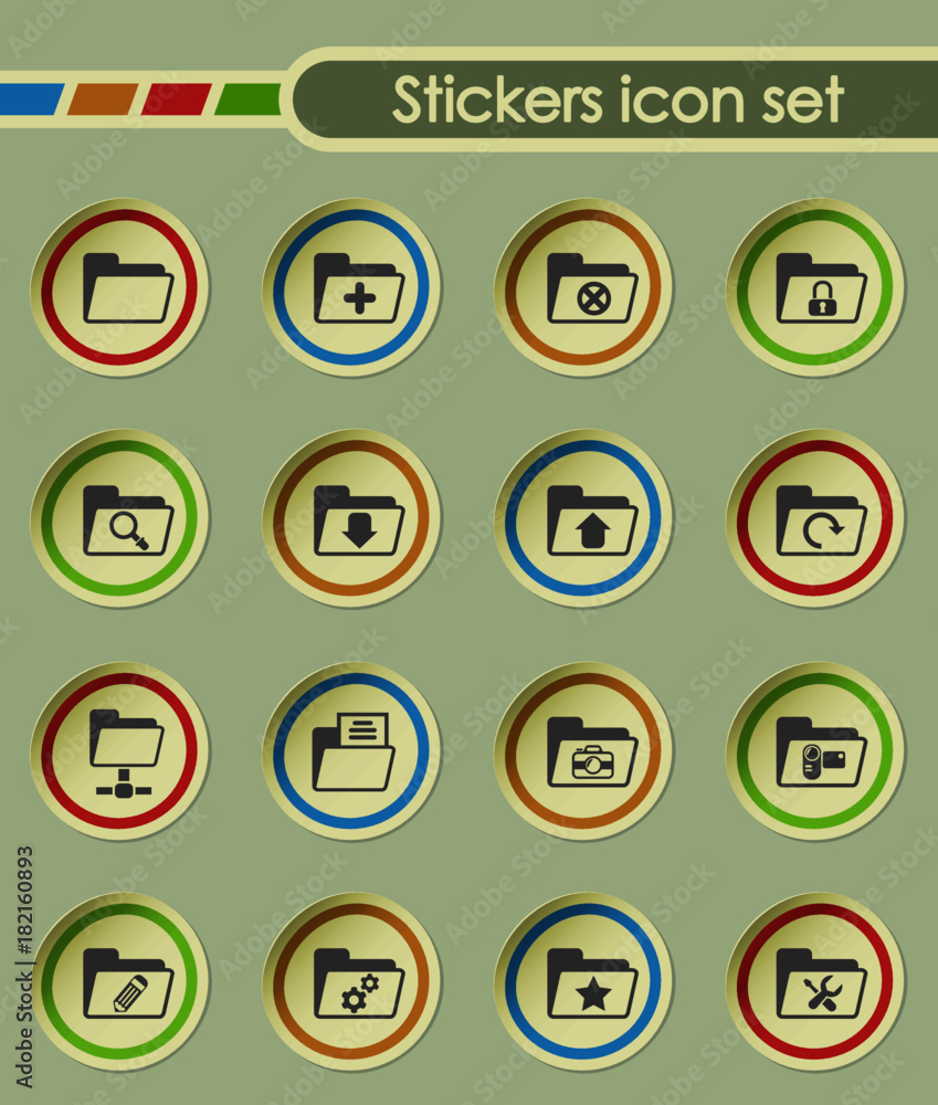 folder round sticker icons for your creative ideas folder round sticker icons for your creative ideas