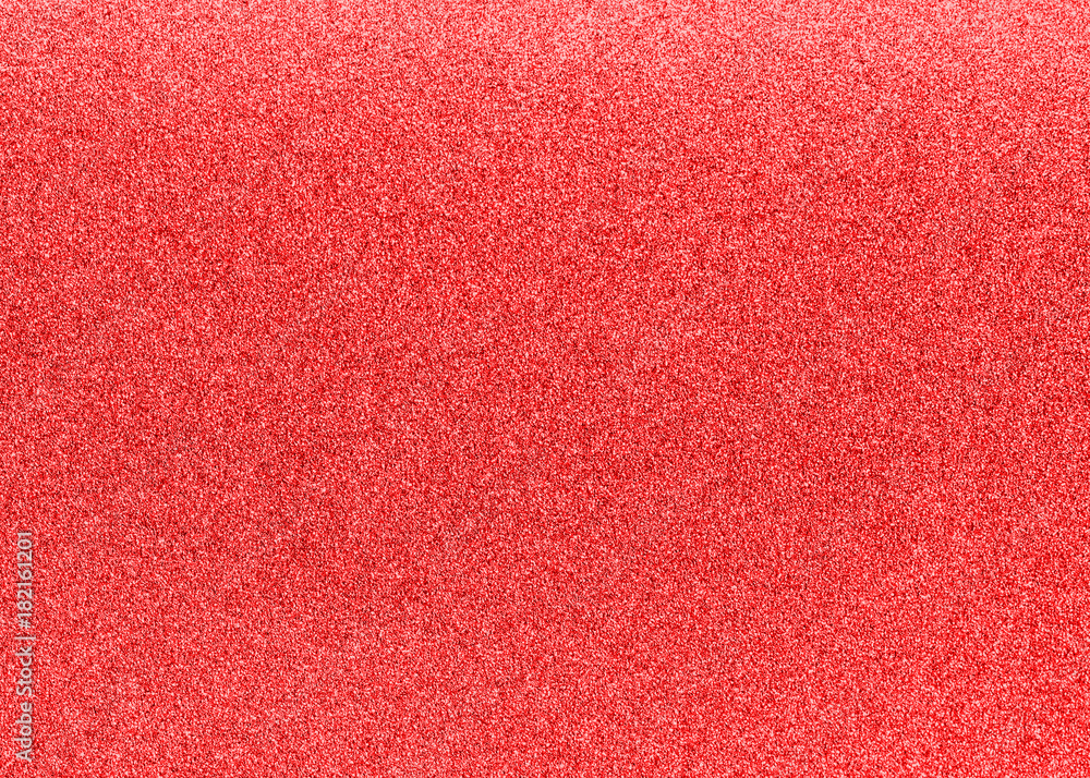 Fototapeta premium Red glitter texture background for Christmas holiday decoration metallic backdrop design element
