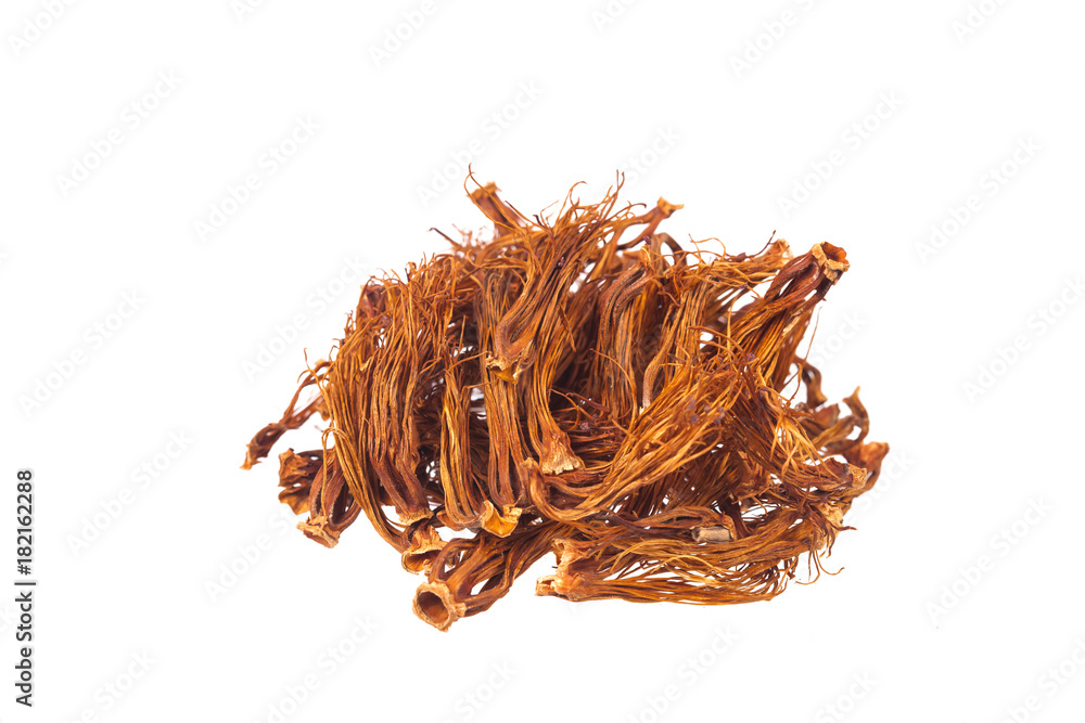 Opera dried flowers or Dry Bombax ceiba isolate on white background. Opera dried flowers or Dry Bombax ceiba isolate on white background.