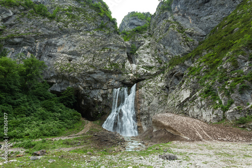 Gegsky waterfall in the forest photo