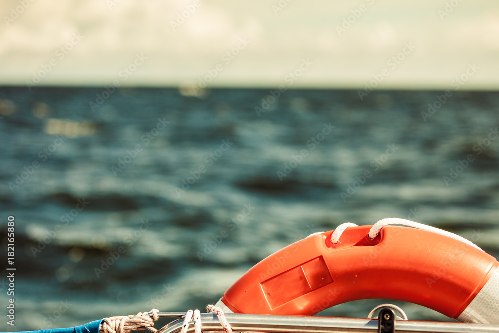 Fototapeta premium Sea view from yacht, sunny weather