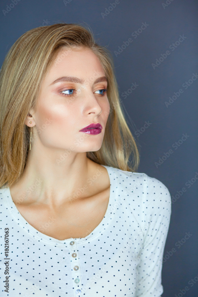Young woman standing, isolated on white background. Young woman. Young woman standing, isolated on white background. Young woman.