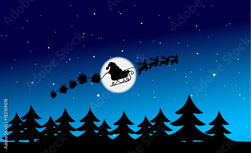 Weihnachtsmann im Himmel
