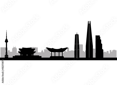 Seoul city skyline