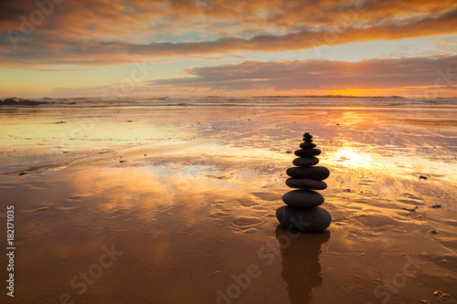 Balance at sunset