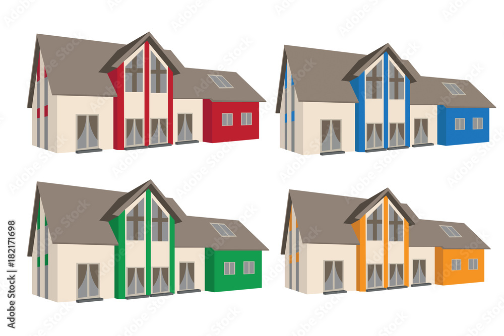 Colorful Houses Vector