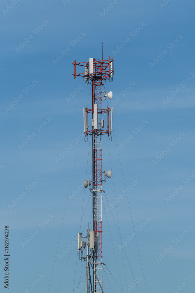 red and white telecom tower red and white telecom tower red and white telecom tower red and white telecom tower
