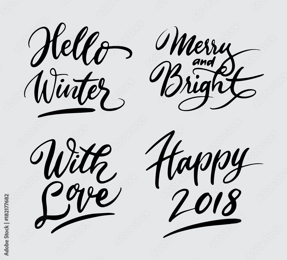 hello winter and happy 2018 handwriting typography. Good use for logotype, symbol, cover label, product, brand, poster title or any graphic design you want. Easy to use or change color
hello winter and happy 2018 handwriting typography. Good use for logotype, symbol, cover label, product, brand, poster title or any graphic design you want. Easy to use or change color