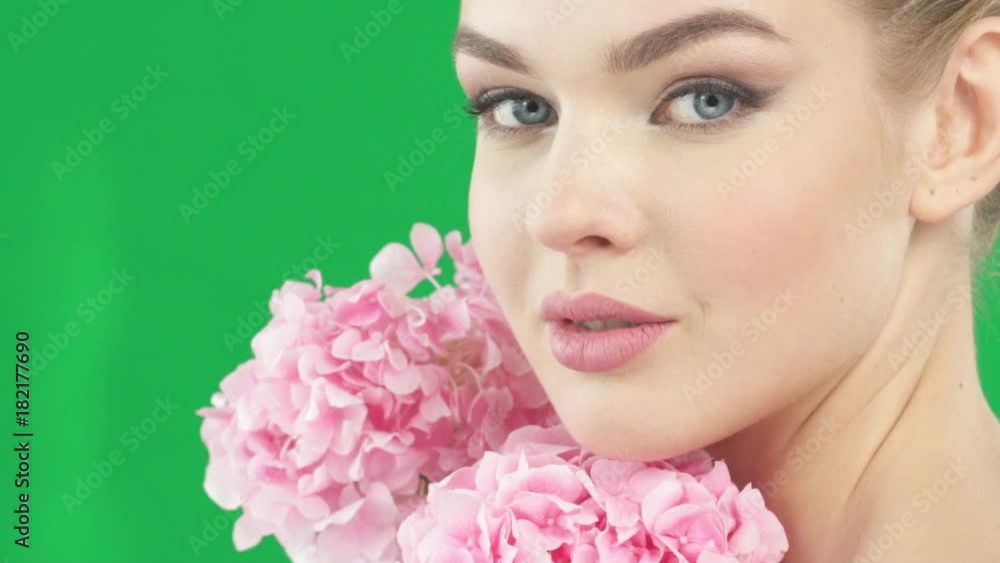 Portrait of young beautiful woman with a healthy clean skin of the face Portrait of young beautiful woman with a healthy clean skin of the face