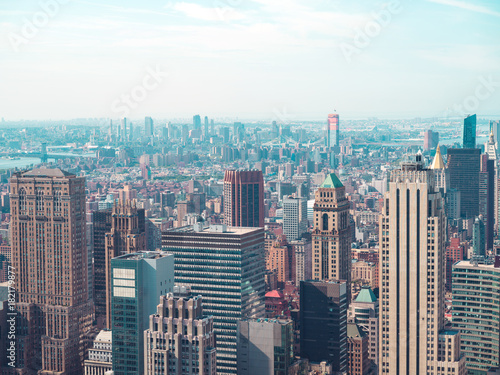 New York city Manhattan skyline aerial view
