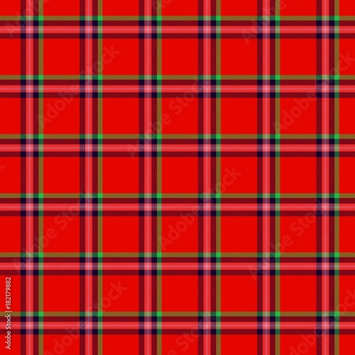 Seamless traditional Scottish colourful tartan fabric / cloth background or texture