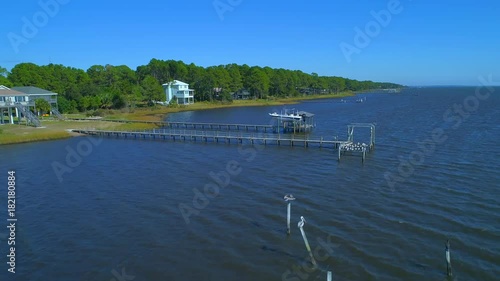 Carrabelle FL waterfront on the Gulf of Mexico 4k 60p photo