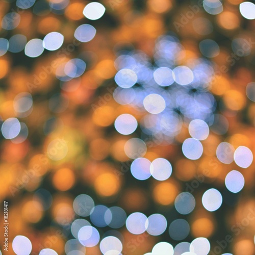 Christmas lights. Abstract colorful background with Christmas decoration. Bokeh - defocused.