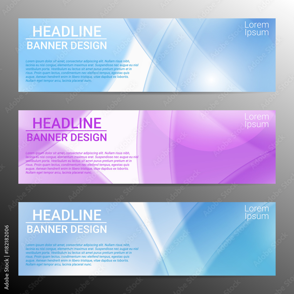 Set of modern infografic banners. Vector
