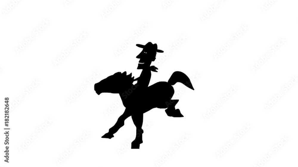 Cowboy riding horse (seamless loop animation) Cowboy riding horse (seamless loop animation)