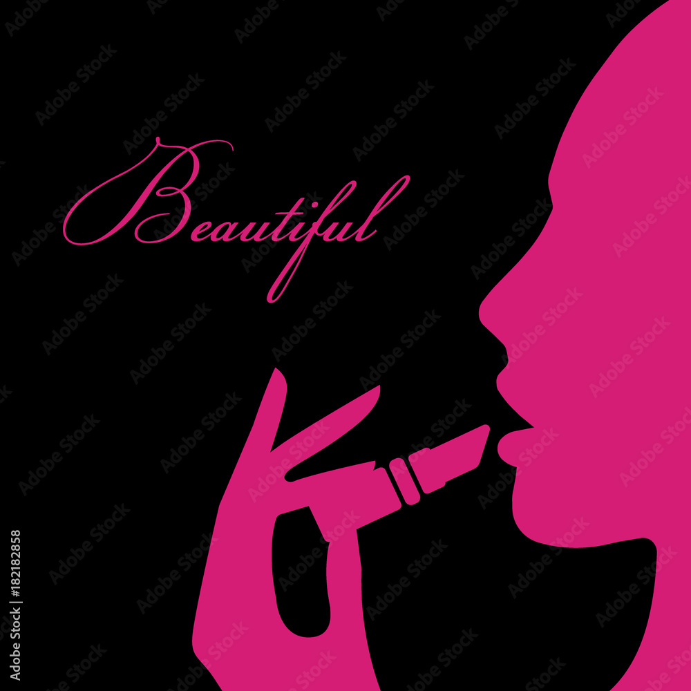 beauty girl silhouette