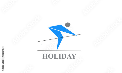 origami vectoral skier