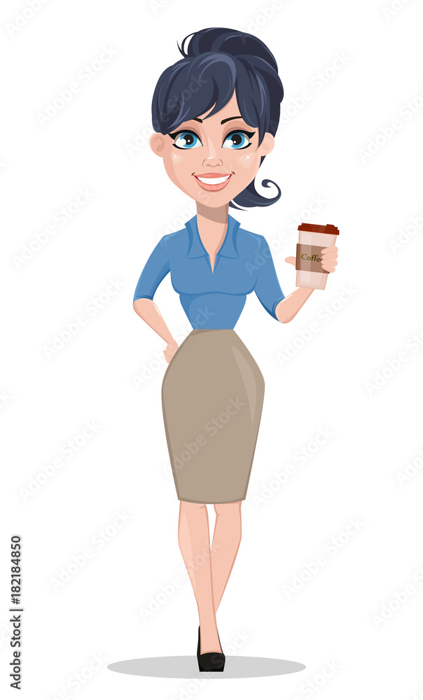Business woman holding cup of cofee Business woman holding cup of cofee